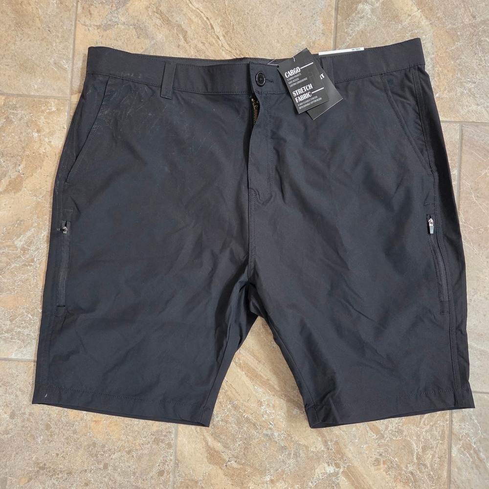 NWT Jump Start New York‎ Mens Black Stretch Cargo Shorts MTPS-120BK Size 40